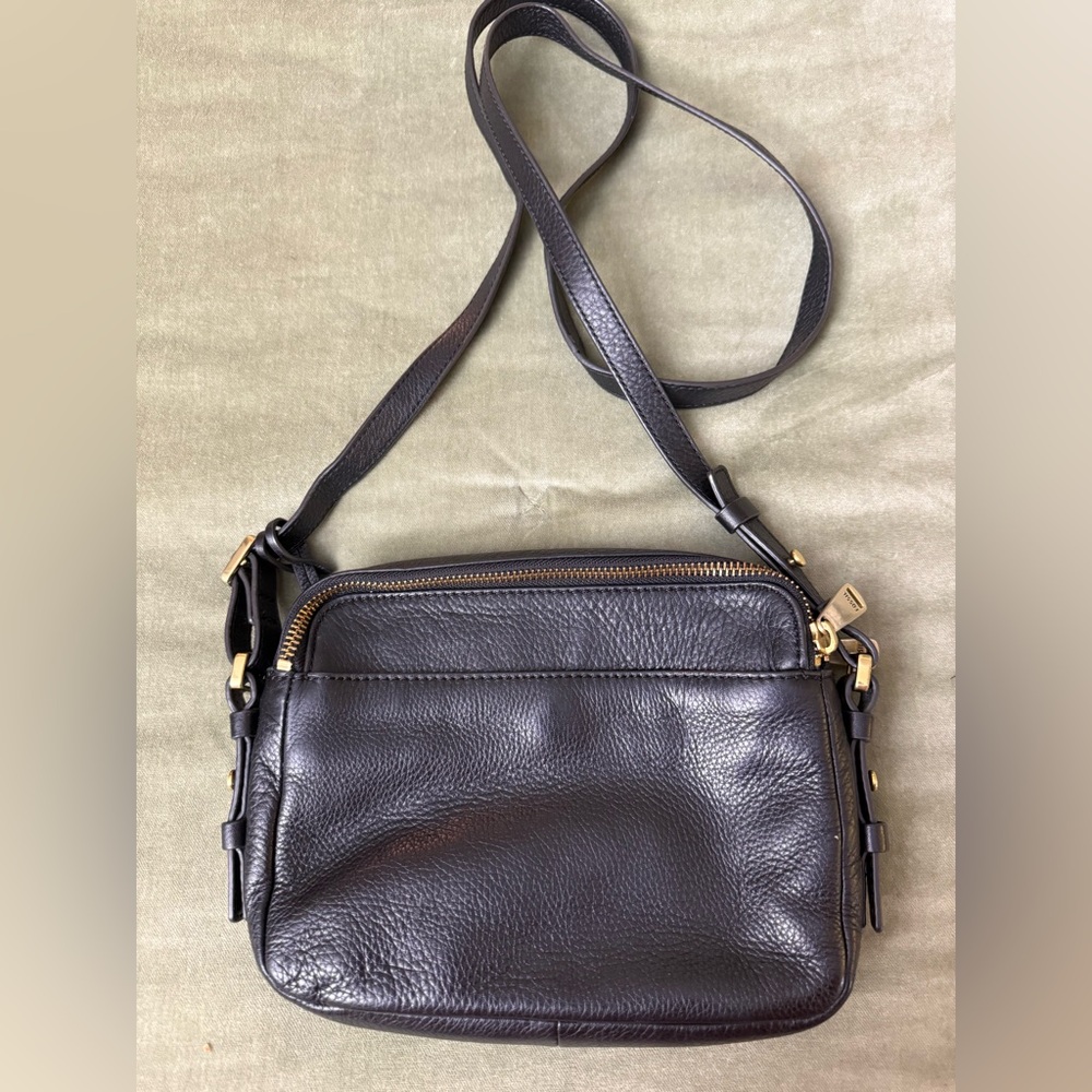 Fossil piper Toaster Leather Crossbody Bag built in card holder with key fob OSP - Picture 3 of 15